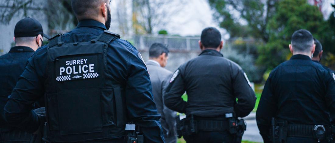 Officers walking outside 